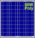 Invictus SRM-50P Polykristallin Solarmodul 50W 12V 680x515x30mm