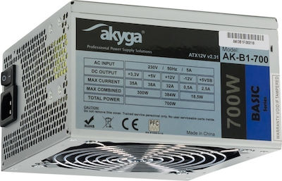 Akyga Basic AK-B1-700 700W Sursă de Alimentare Calculator Complet cu fir