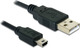 DeLock USB 2.0 Кабел USB-B Женски - Мини USB-B Мъжки Черен 1м 82273