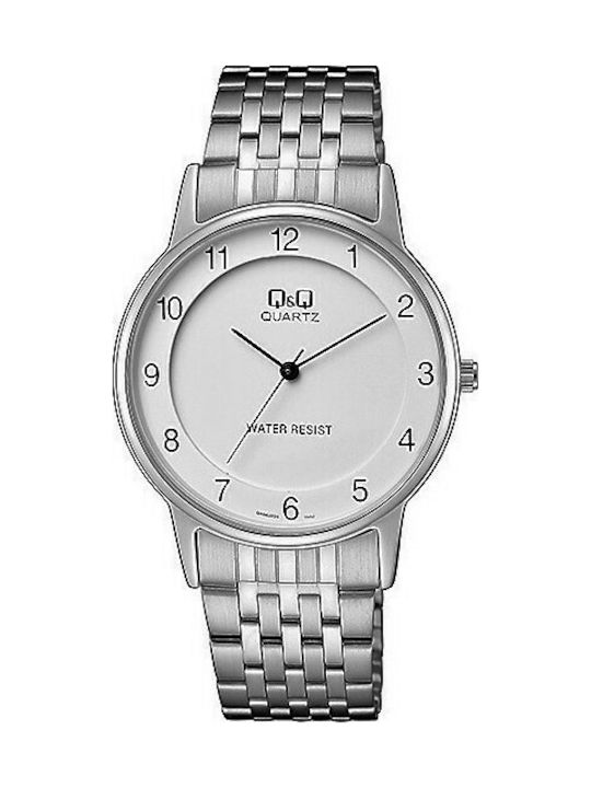 Q&Q Watch Battery with Silver Metal Bracelet QA...