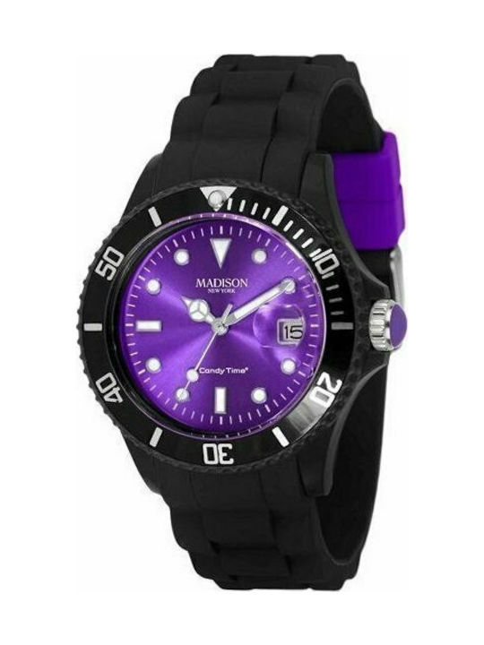 Madison 40 Mm Ρολόι Αυτόματο με Καουτσούκ Λουράκι