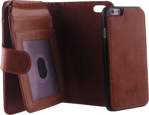 Idol 1991 2in1 Wallet Book Synthetisches Leder Braun (iPhone 6/6s)