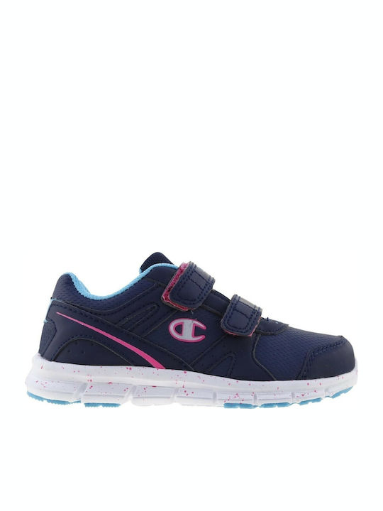 Combo PS Kids Sports Shoes Running with Hoop & Loop Closure Navy Blue