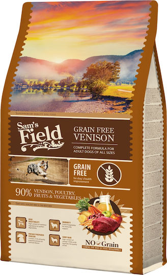 Sam's Field Grain Free Adult 2.5kg Ξηρά Τροφή χωρίς Σιτηρά για Ενήλικους Σκύλους με Ελάφι, Λαχανικά και Κρέας