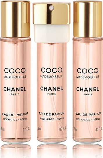 Chanel Coco Mademoiselle Twist & Spray Refill Women's Fragrance Set with Eau de Parfum and Miniature Fragrance 3 Pieces