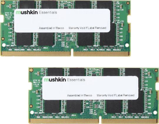 Mushkin Essentials 32GB DDR4 RAM mit 2 Modulen (2x16GB) und Geschwindigkeit 2400 für Laptop