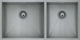 Macart Star 10 U-200 Υποκαθήμενος Νεροχύτης Αριστερός Inox Σατινέ Μ85xΠ43cm Ασημί