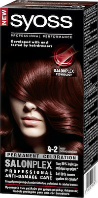 Syoss Permanent Coloration Hair Dye 4-2 Akazoo 115ml