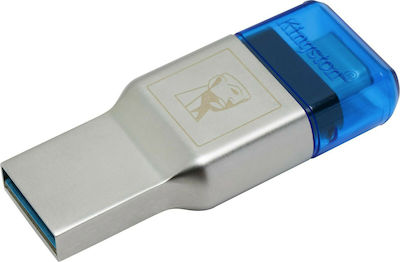 Kingston MobileLite Duo 3C Cititor de Carduri USB 3.1 Tip-C pentru / /m/i/c/r/o/S/D/ / / / / Argint