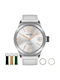 TW Steel Watch Battery with White Leather Strap TWMC21