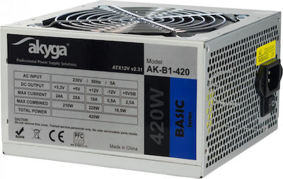 Akyga AK-B1-420 420W Black Computer Power Supply Full Wired