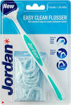 Jordan Easy Clean Flosser & Nachfüllpackungen 20 Stück Zahnseide mit Griff in Grün Farbe 21Stück