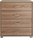 Nele Wooden Chest of Drawers with 4 Drawers 68x40x82.5cm