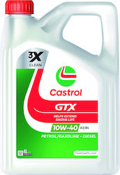Castrol Ημισυνθετικό Λάδι Αυτοκινήτου GTX Ultraclean 10W-40 A3/B4 4lt