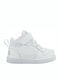 Nike Kids Sports Shoes Basketball Court Borough Mid TDV White