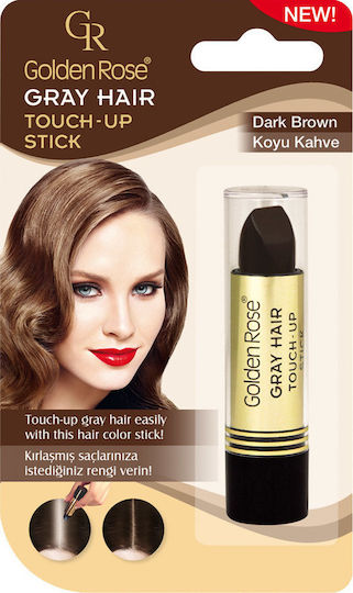 Golden Rose Gray Hair Touch Up Stick Temporäre Farbe Für Haare in Stick 02 Dunkelbraun 5.2gr