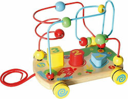 Spielmaus Baby Toy Συρόμενο Προγραφικό made of Wood with Sounds for 12++ Months