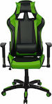 HomeMarkt HM1056.03 Καρέκλα Gaming Δερματίνης με Ρυθμιζόμενα Μπράτσα Πράσινη