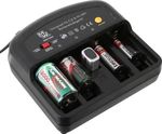 Minwa MW9168GS Charger 4 Batteries Ni-Cd/Ni-MH Size AA/AAA/9V/D