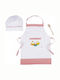 Goki Apron with Chefs Hat White