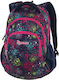 Pulse Teens Fireworks School Bag Backpack Junior High-High School Multicolour with Water Bottle Holder