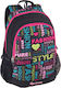 Pulse Cots Fashion Schulranzen Rucksack Junior High-High School Schwarz mit Flaschenhalter