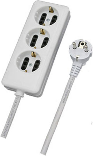 CHaralampidis Triple socket 5m Cable Power Strip 3 Positions with Cable 5m