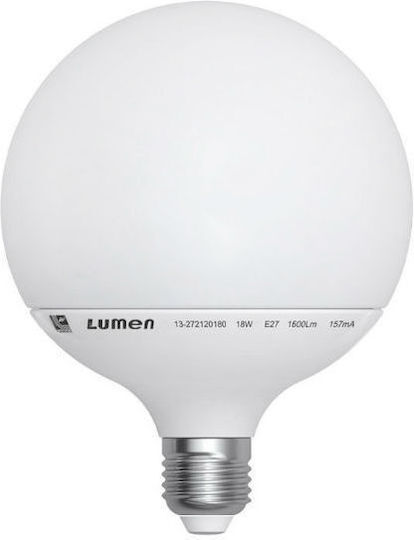 Adeleq Bec LED 18W 156mm pentru Soclu E27 și Formă G120 Alb rece 1600lm