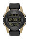 Nixon Unit Digital Watch Chronograph Battery with Black Rubber Strap