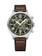 Swiss Military by Chrono Watch Chronograph Battery with Brown Leather Strap SM30192.04