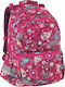 Anatomic Ethno School Backpack Junior High-High School With Water Bottle Holder Pink 29 x 15 x 42cm