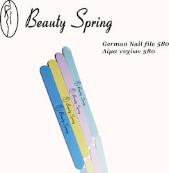 Beauty Spring Nagelfeile Gerade Papier 100/240 1Stück Lila poliert 580