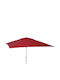 Square Garden Parasol Metal Burgundy 2x2m