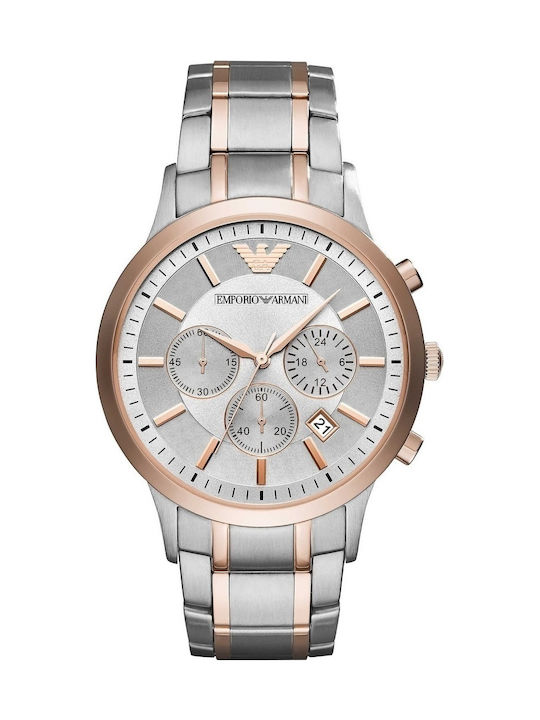 Emporio Armani Ρολόι Μπαταρίας με Μεταλλικό Μπρασελέ Emporio Armani Ρολόι Μπαταρίας με Μεταλλικό Μπρασελέ