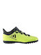 X Tango 17.3 TF Kids Turf Soccer Shoes with Sock Yellow