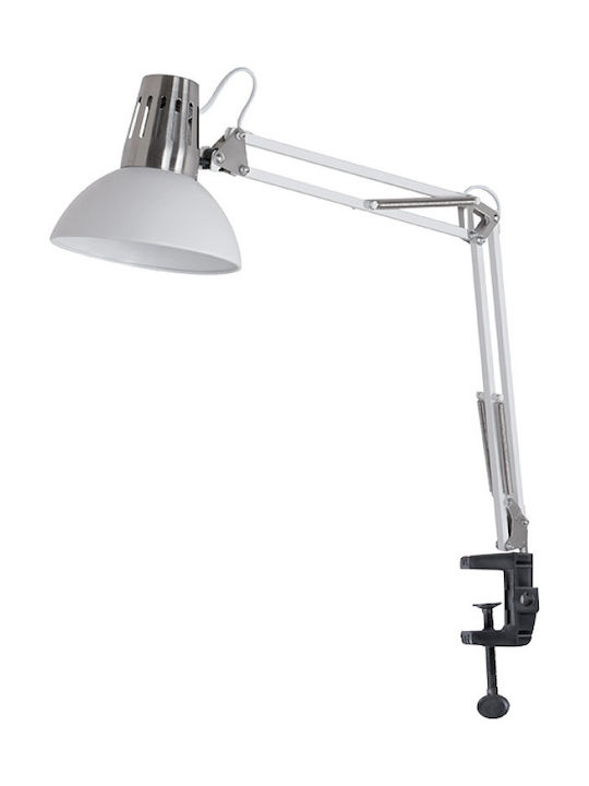 Elmark Luke Office Lamp with Foldable Arm for Socket E27 in White Color