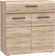 Sideboard Solo Wooden with Drawers Oaks 80x41x82cm