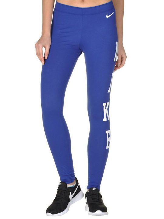 Nike Club Logo Frauen Lang Leggings Blau