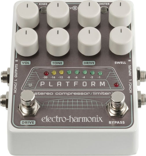 Electro-Harmonix Platform Stereo Limiter Педал Ефект Компресор Електрическа китара и Електрически бас