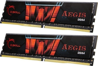 G.Skill Aegis 16GB DDR4 RAM με 2 Modules (2x8GB) και Ταχύτητα 2400 για Desktop