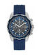 Guess Uhr Batterie mit Blau Kautschukarmband W1047G2