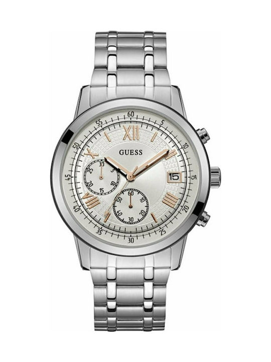 Guess Watch Chronograph Battery with Silver Metal Bracelet W1001G1