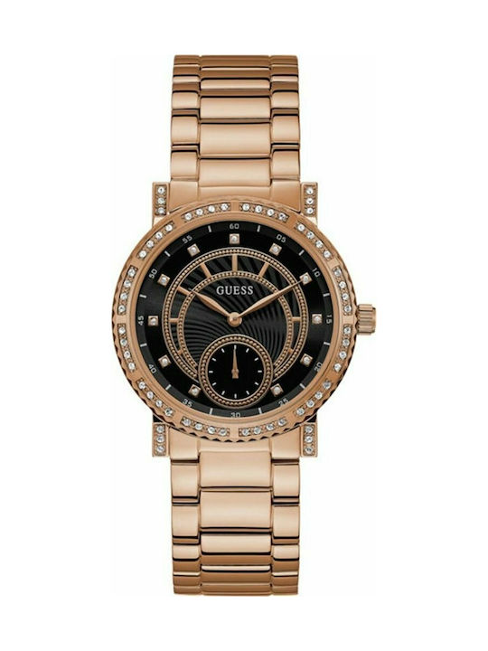 Guess Ceas Cronograf cu Rose Gold Brățară Metalică W1006L2