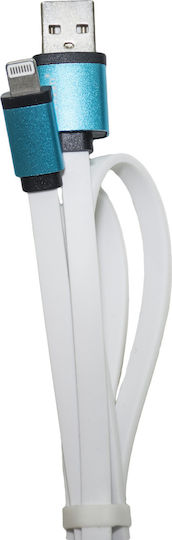 Earldom Flat USB to Lightning Cable Μπλε 1m (41875)