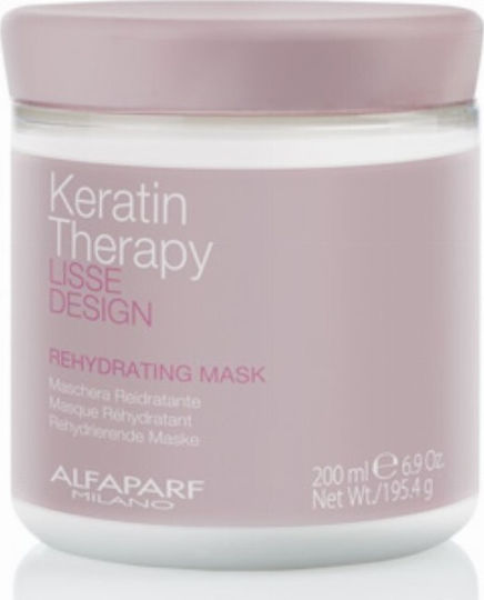 Alfaparf Milano Professional Lisse Design Keratin Therapy Rehydratating Mask για Ενυδάτωση με Κερατίνη 200ml