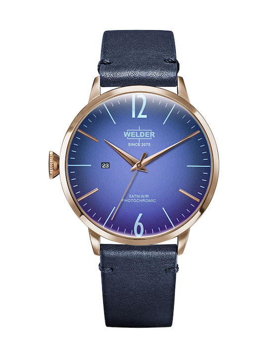 Welder Moody Women's Watch with Blue Leather Strap