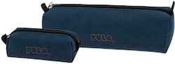 Polo Fabric Pencil Case Original 600D with 1 Compartment Blue