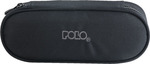 Polo Fabric Pencil Case Box with 1 Compartment Black