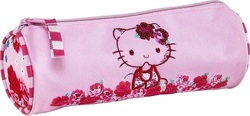 Graffiti Hello Kitty Passion Roses Pencil Case Barrel with 1 Compartment Pink