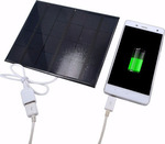 Solar Panel USB Connector Battery Charger Solar Charger for Portable Devices 3.5W 6V with USB connection (580-600MA)